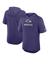 Nike Men's Purple Baltimore Ravens Lockup Tri-Blend Hoodie T-Shirt