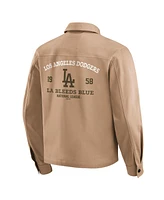 Darius Rucker Collection by Fanatics Men's Tan Los Angeles Dodgers Distressed Washed Full-Zip Jacket
