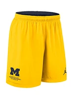 Jordan Men's Navy/Maize Michigan Wolverines 2025 Sideline Reversible Performance Shorts