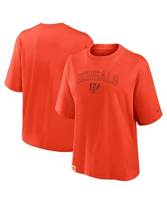 Nike Women's Orange Cincinnati Bengals Arch Boxy T-Shirt