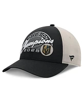 Fanatics Men's Black Vegas Golden Knights 2025 Pacific Division Champions Locker Room Adjustable Hat