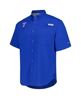 Columbia Men's Royal Texas Rangers Tamiami Omni-Shade Button-Down Shirt