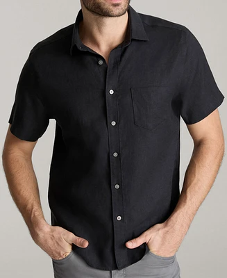 UNTUCKit Men's Regular Fit Wrinkle Resistant Linen Cameron Button Up Shirt