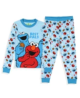 Sesame Street Toddler Boys Cookie Monster Elmo Best Pals 2 Piece Long Sleeve Pajama Set