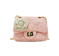 Tiny Treats + Zomi Gems Girls Classic Quilted Flower Pearl Handbag
