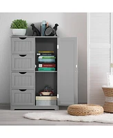 Standing Indoor Wooden Cabinet with 4 Drawers