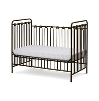 La Baby Napa 3 in 1 Convertible Full Sized Metal Crib in Golden Nugget