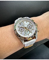Abingdon Co. Women's Jordan Chronograph Multifunctional Champagne Leather Strap Watch, 40mm