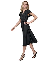 Dkny Women's Flutter-Sleeve Midi Dress