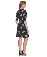 Tommy Hilfiger Petite Floral-Print Jersey Dress