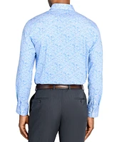 Michelsons Of London Men's Floral Print Hybrid Slim Fit Easy Care Long Sleeve Shirt