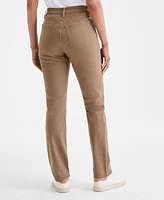 Style & Co Petite High Rise Natural Straight-Leg Jeans, Created for Macy's