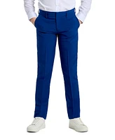 OppoSuits Teen Boys Navy Royale Slim Fit Solid Suit Including Blazer, Pants and Clip-On-Tie