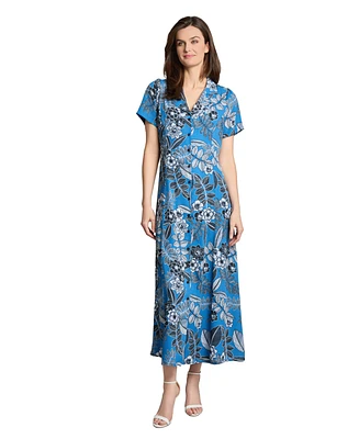 Jones New York Women's Printed Collared Button-Front Dress