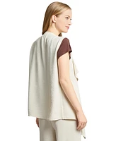 Jones New York Women's Cascade-Lapel Open-Front Vest