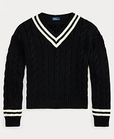 Polo Ralph Lauren Women's Aran-Knit Cotton Cricket Sweater