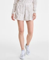 Nike Women's Printed Mid-Rise Pull-On Terry Shorts