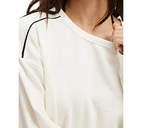 Cotton On Women's Long-Sleeve Ribbed Beach Top