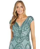 R & M Richards Women's Sequin Embellished Gown