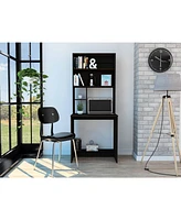 Compact Computer Desk with Hutch – Perfect for Home Office with Extra Storage