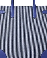 Lauren Ralph Lauren Striped Canvas Devyn Tote Bag
