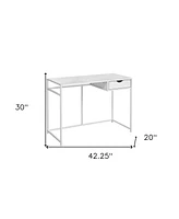 Contemporary Computer Desk with Cable Management and Shelf