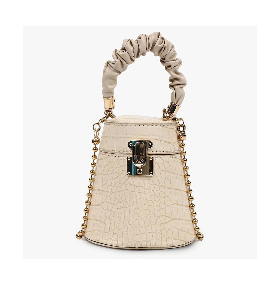 Women's Ripple Cream Bucket Bag
