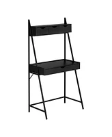 Contemporary Computer Desk with Four Drawers – Organized and Stylish Workstation