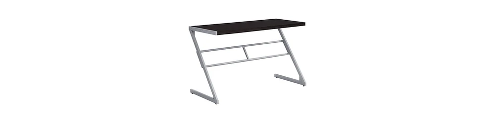Small 22" Silver Desk Minimalist Workstation for Efficient Home Use