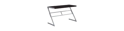 Small 22" Silver Desk Minimalist Workstation for Efficient Home Use