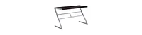 Small 22" Silver Desk Minimalist Workstation for Efficient Home Use