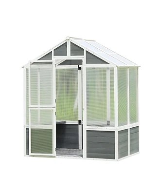 Outdoor Plant Gardening Greenhouse for Patio Backyard Lawn, Grow House with Front Entry Door