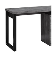 24" Grey and Black Computer Desk With Three Drawers