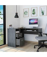 L-Shape Corner Desk with Dual Drawers – Stylish and Functional Computer Desk