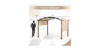 10 x 12 Ft Outdoor Retractable Pergola with Retractable Canopy for Patio