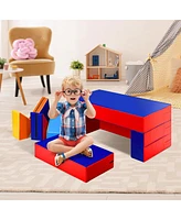 8-Piece Foam Crawl Climb Playset for Toddlers 4-in-1 Kids Play Equipment