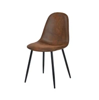 Set Of Four Upholstered Faux Leather Dining Chairs