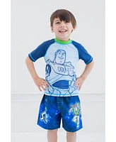 Toy Story Baby Boys Pullover Rash Guard and Swim Trunks Outfit Set