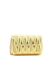 Pre-Owned Versace Mini Virtus Chain Flap Shoulder Bag Quilted Leather