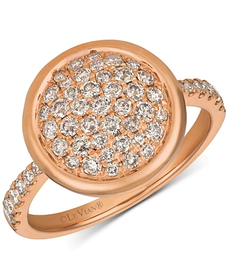 Le Vian Nude Diamond Pave Disc Ring (3/4 ct. t.w.) in 14k Rose Gold