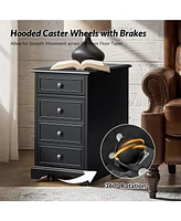 Traditional Mattew End Table with Storage and Built-In Outlets