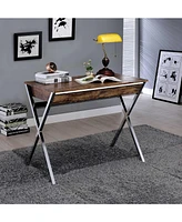Minimalist Writing Desk with 2 Drawers – Compact Home Office Solution