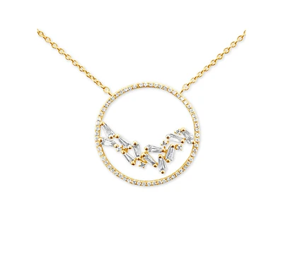 Le Vian Vanilla Diamond Baguette Cluster Pendant Necklace (1/2 ct. t.w.) in 14k Yellow Gold, 18"