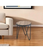 Classic Solid Wood Round End Table with Timeless Design