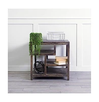 Handcrafted Solid Wood Square End Table