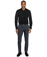 Michelsons Of London Men's Solid Hybrid Slim Fit Easy Care Long Sleeve Shirt