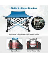 Wide Foldable Camping Cot with Carry Bag