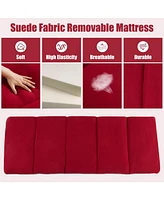 Folding Retractable Travel Camping Cot with Mattress and Carry Bag