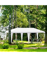 10 x 20 Feet 6 Sidewalls Canopy Tent with Carry Bag