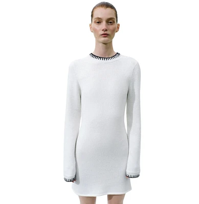 Labeca London Women's Scarlett Contrast Stitch Wool Mini Dress